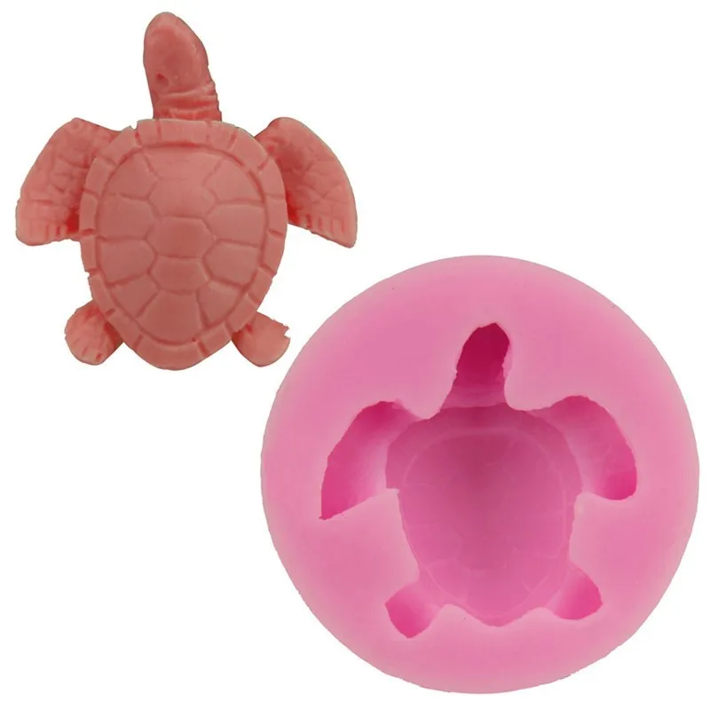 

3D Sea Turtle Shape Silicone Mold Cake Fondant Paste DIY Tortoise Decorating Polymer Clay Chocolate Pudding Mould Baking Tools
