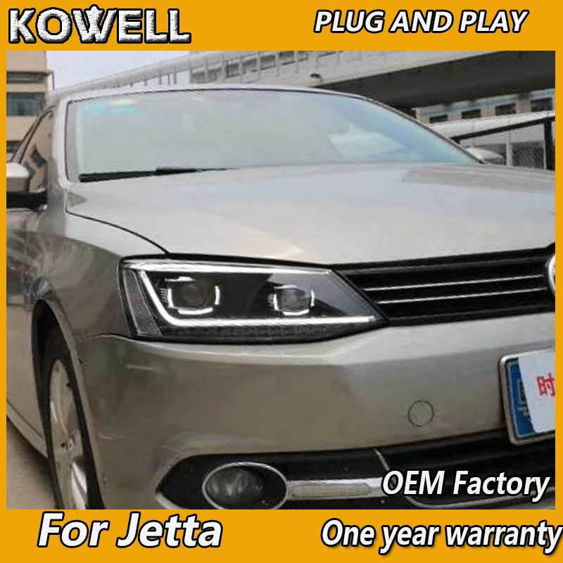 

KOWELL Car Styling For VW JETTA MK6 2011 2012 2013 2014-2017 Headlights LED DRL+ high beam LED + Light Dynamic turn signal