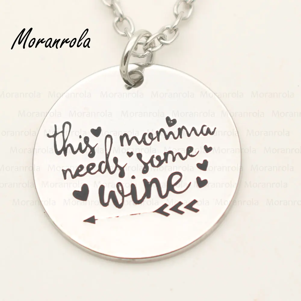 Новинка медное ожерелье с брелком This momma need some wine Очаровательное на день матери