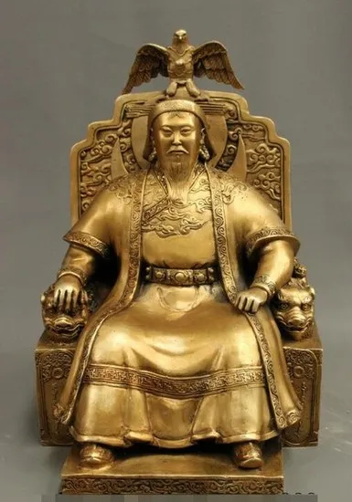 YM 312 16 дюймов китайская планшетория с зелеными звеньями King Tercel Genghis Khan статуя