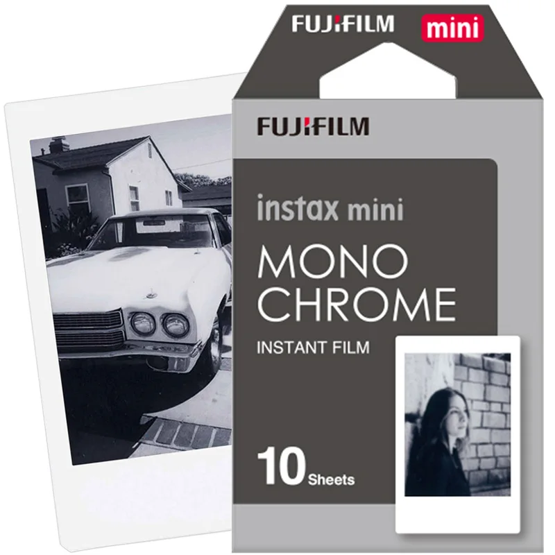 Новинка 10 шт. монохромная пленка Fujifilm Instax Mini для 8 7s 7 50s 50i 90 25 dw фотокамера