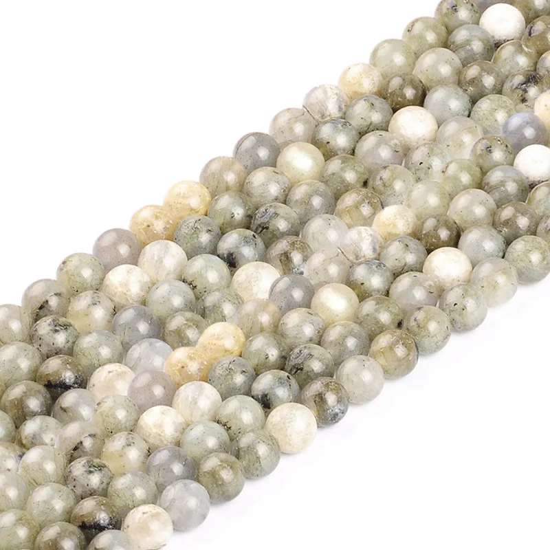 

Wholesale Natural Stone White Labradorite Beads Gem Round Loose 15" Strand 4 6 8 10 12MM Beads For Jewelry Making DIY Bracelets