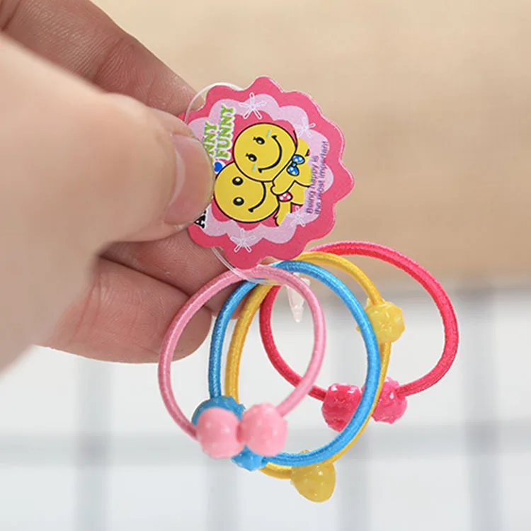 Hot Sale 1Pack Little Girl Hair Accessories Cute Candy Colors Elastic Rubber Band High Quality Kid Ponytail Holder Headband | Детская