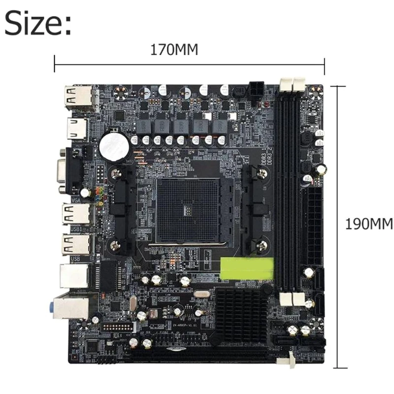 Материнская плата для компьютера Amd A55/A58 Pci E 2Xddr3 4Xsata2. 0 интерфейс Dimm Fm2/Fm2 +