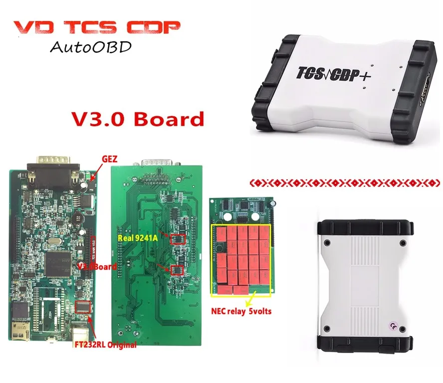 2018 Топ VD TCS CDP Pro Plus 2016. R0/2015. R3 программное обеспечение V3.0 зеленая печатная плата