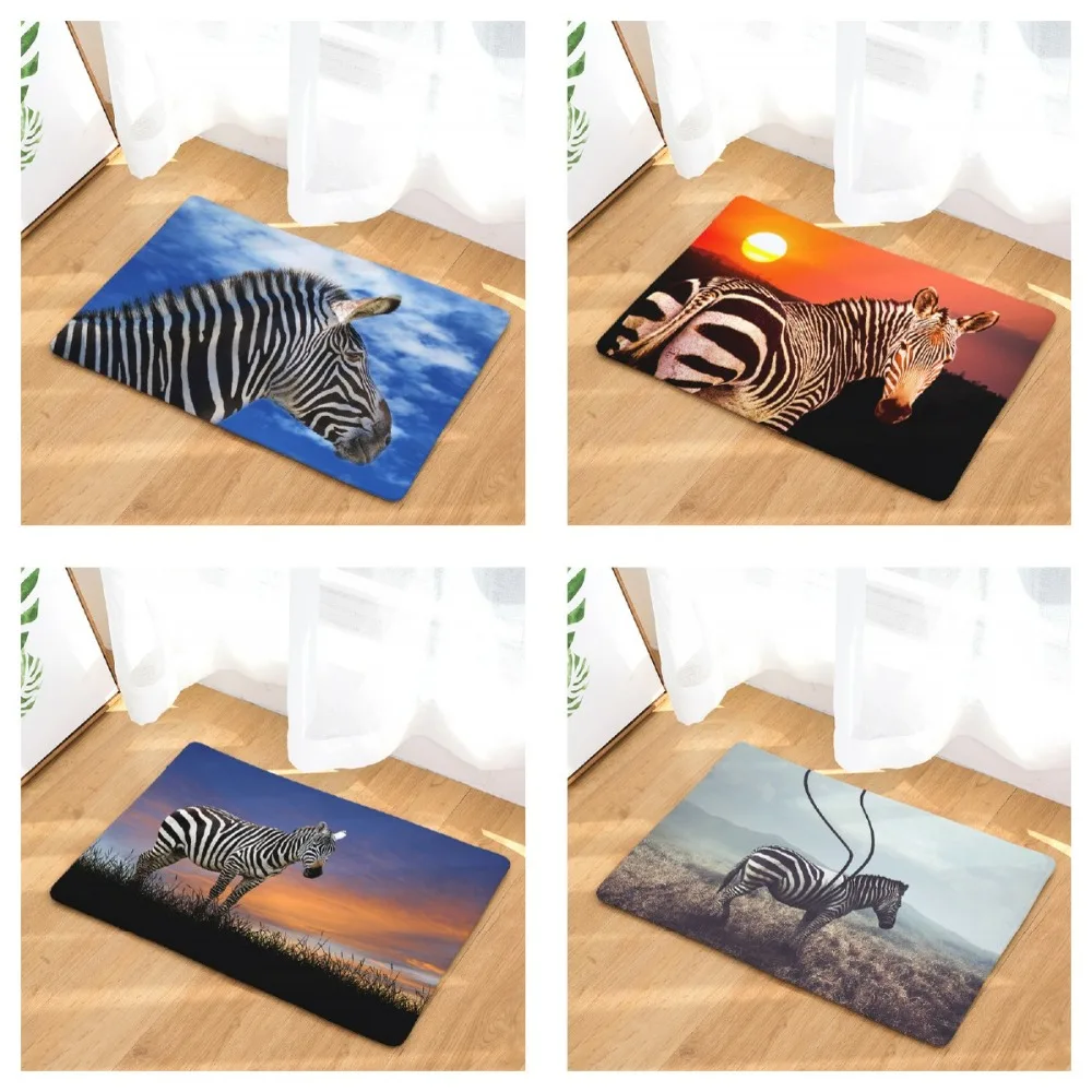 CAMMITEVER натуральный пейзаж Зебра Мягкий ковер ванная комната нескользящий коврик