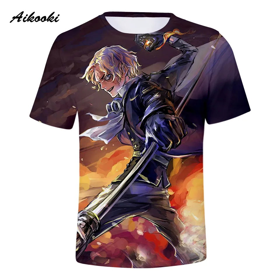 ONE PIECE 3D T-shirt Men/Women Tshirt Printing Golden Design Tees short Tops Boys/Girls T shirt Cool Shirts Clothes suit | Мужская