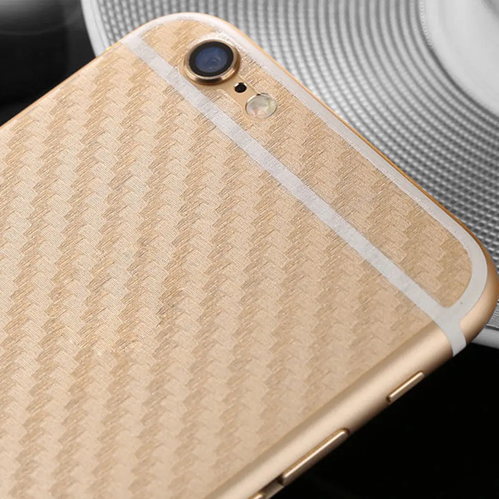 3D углеродного волокна задняя для iPhone 8 7 X крышка Защитная пленка plus Прямая