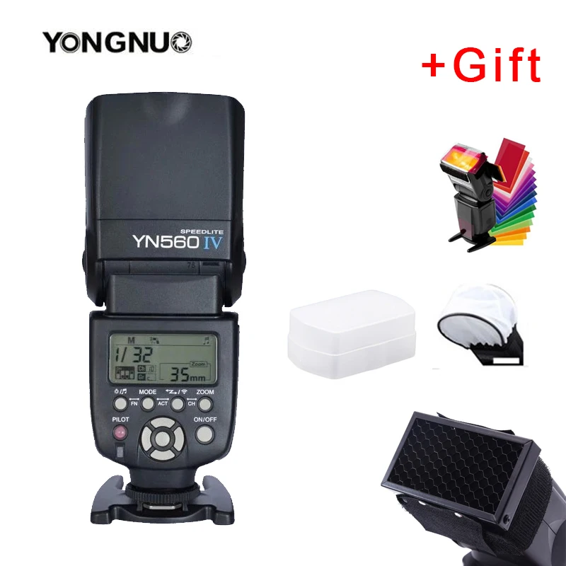 Yongnuo YN560 IV YN560IV универсальная вспышка для Slave Master Flash Speedlite dslr камеры с 4 бесплатными