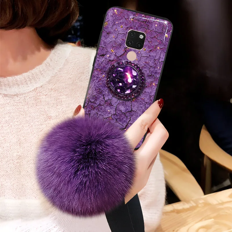 Manderm Дизайнерский Модный чехол на запястье для huawei P30 Pro mate 10 20 Honor 8X V9 лисий мех