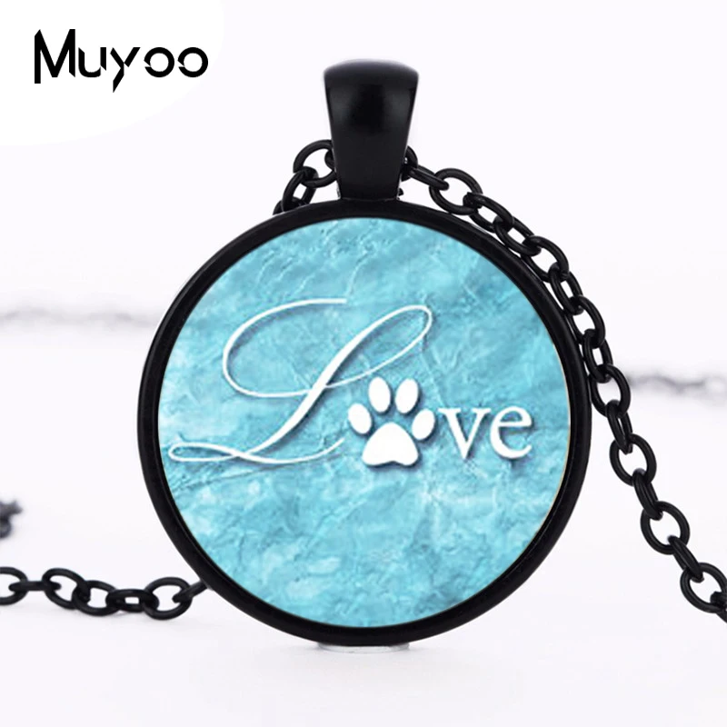 Ожерелье с подвеской в виде лапы влюбленных HZ1|chain choker|dog loversstatement necklace |