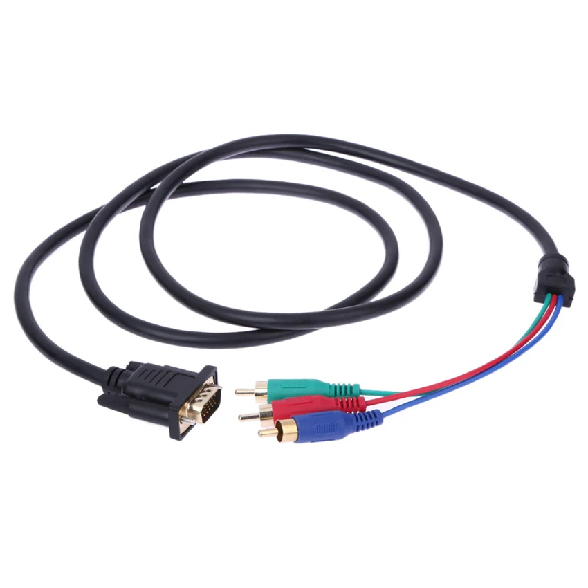 Новый 1 5 м футов VGA к ТВ 3 RCA компонентный av адаптер кабель для ПК ноутбука|vga to tv|vga