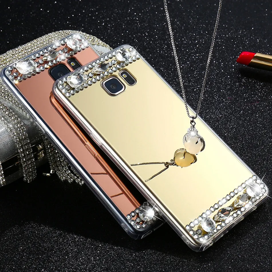 Чехол для телефона Samsung galaxy S6 S7 Edge s5 s4 J7 pro 2017 J5 J3 2016 Galaxy s9 s8 A8 2018 Note 9 зеркальный чехол