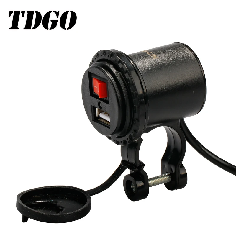 TDGO Motorcycle USB Socket Charger Outlet Power Adapter Mobile Phone Xiaomi LED 12-24V For Auto Car Electronic 2018 New |