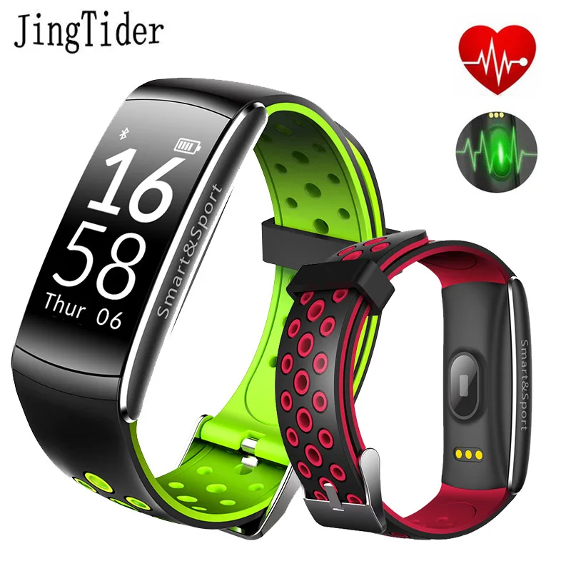 JingTider Q8 Смарт IP68 водонепроницаемый смарт браслет Heart Rate Monitor SmartBands Фитнес трекер