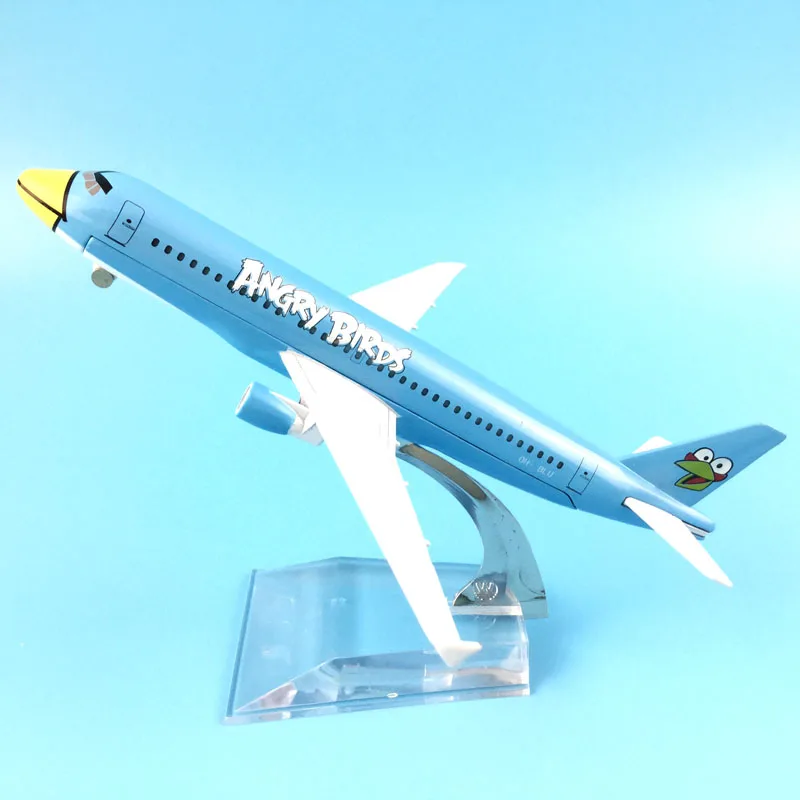 Воздушный пассажирский самолет голубой ангр птицы A320 модель самолета Модель 16