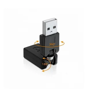 Гибкий usb-адаптер для мужчин и женщин с поворотом на 90 180360 градусов черный |