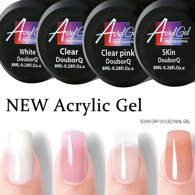 Полигель для наращивания ногтей Full Beauty 8 мл твердый гель СВЕТОДИОДНЫЙ УФ акрил