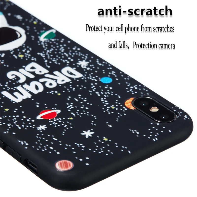 Силиконовый чехол для iPhone 8 Funda 6 6S 7 Plus XS Max X XR Space Planets Moon Star мягкий из ТПУ |