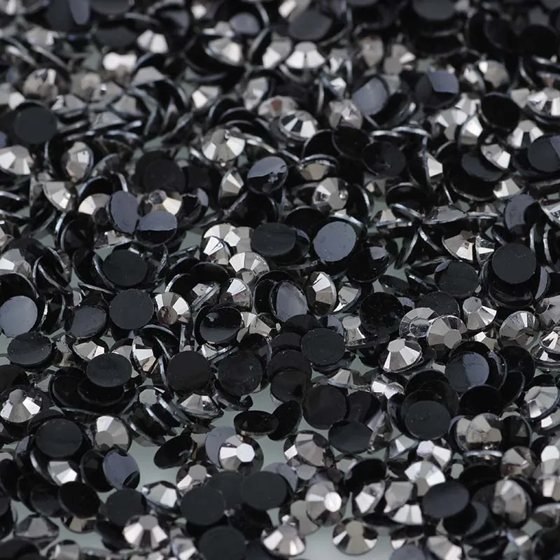 

Hematite Gray 10000pcs 2mm/3mm/4mm/5mm Round Resin Flatback Rhinestones DIY Nail Art Phone Shoes Decorations