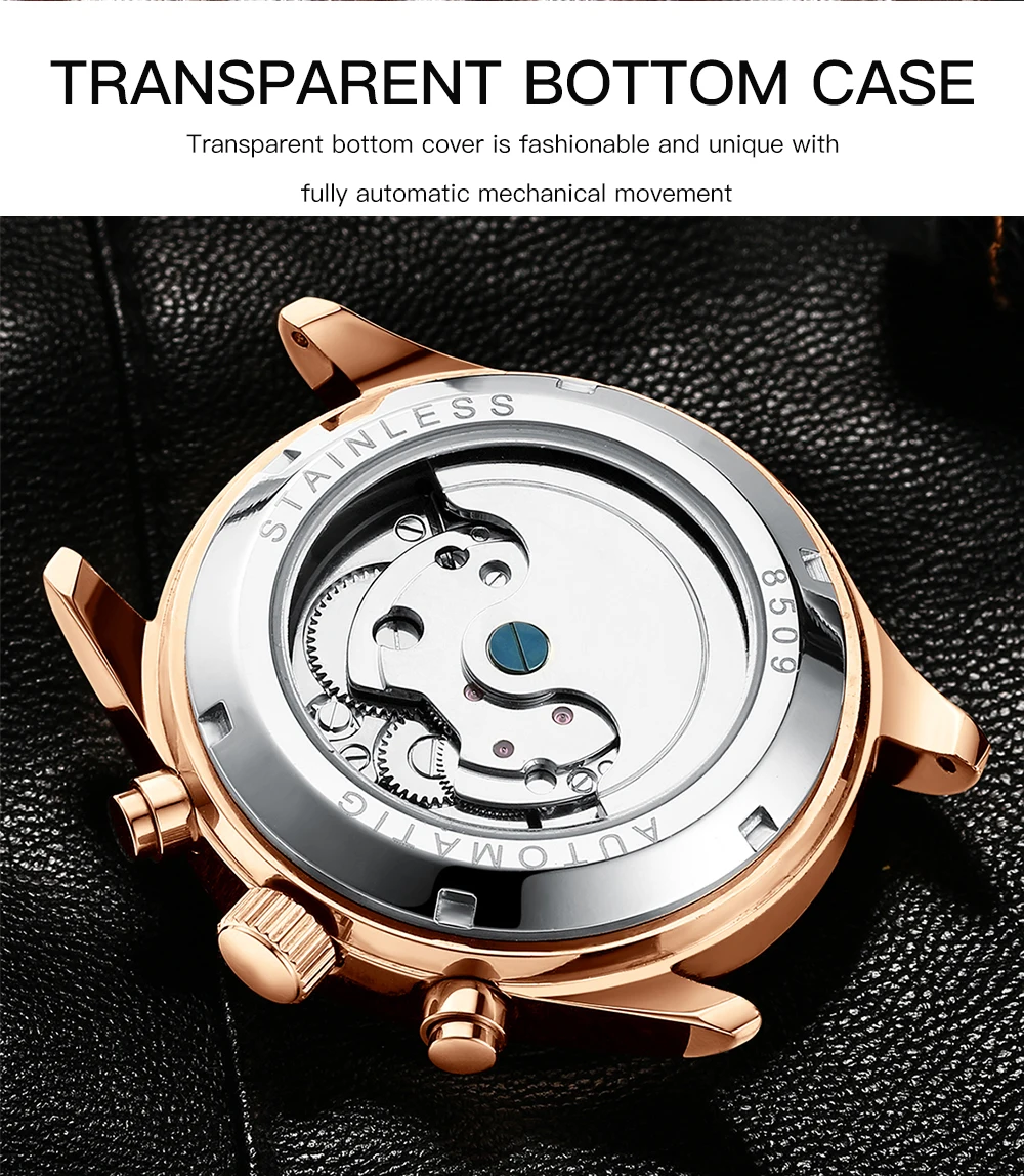 Мужские часы автоматические механические часы Tourbillon спортивные мужские часы повседневные деловые полностью стальные часы в ретро-стиле Relojes Hombre подарок
