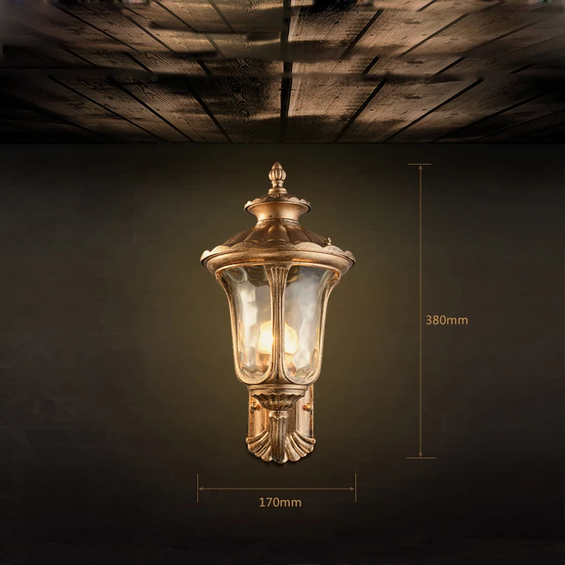 Винтажная антикварная настенная декоративная лампа наружная Водонепроницаемая