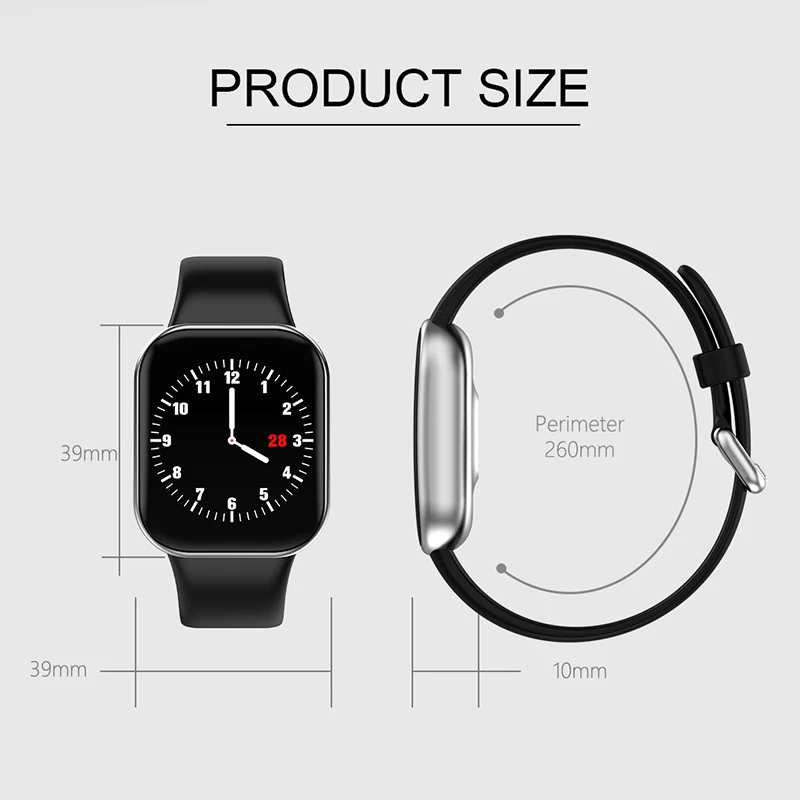 GIVENONE Смарт-часы с сенсорным экраном водонепроницаемые Bluetooth фитнес-трекер