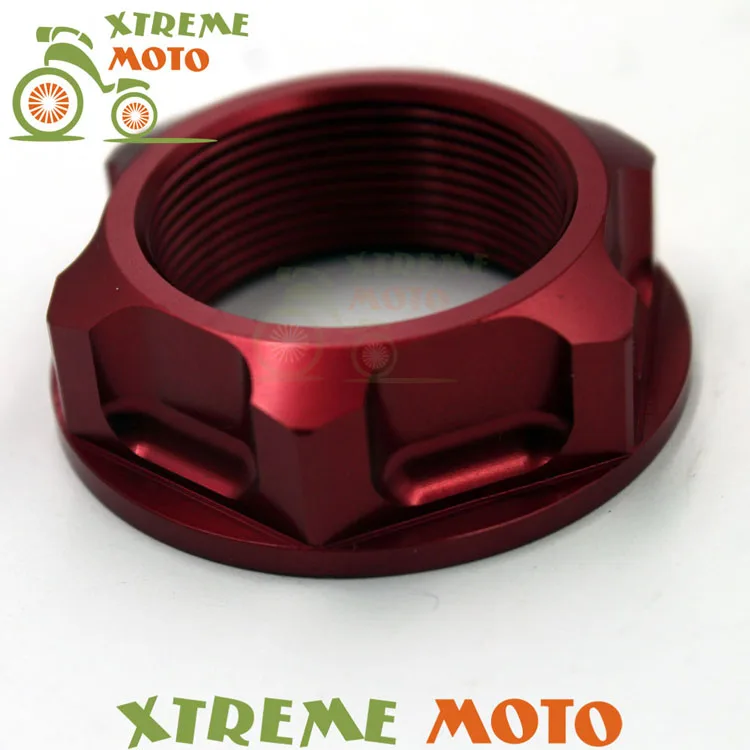 Красная заготовка с ЧПУ рулевой стержень гайка для Honda CR125 R 250R CRF250R 250X 450R 450X
