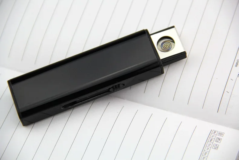 Мини USB Электронная перезаряжаемая металлическая Беспламенное ветрозащитное прикуриватель плазменная двухсторонняя турбозажигалка