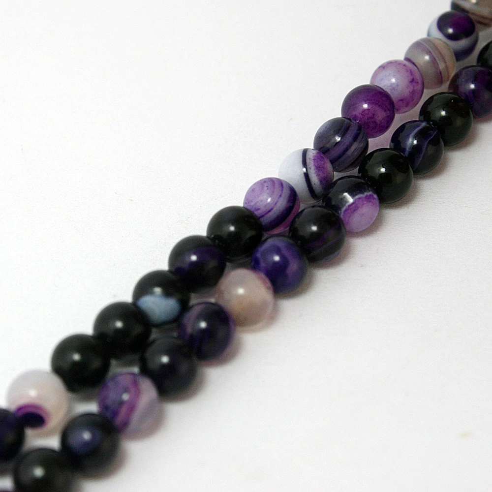 Лидер продаж! Бусины Из Натурального фиолетового Агата 4/6/8/10 мм|loose stones|bead strandsstone fashion |