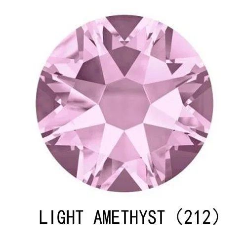 Light Amethyst 16 граней ss16 ss20 Flatback не исправление стразы прозрачный AB Siam многоцветный для дизайна ногтей украшения одежды - Цвет: Light Amethyst