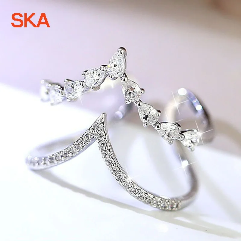 SK женское кольцо модные кольца для женщин и девушек подарки Anillos Mujer двойные линии