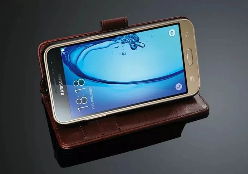 Чехол для телефона чехол Samsung Galaxy J3 2016 2015 Роскошный из искусственной кожи