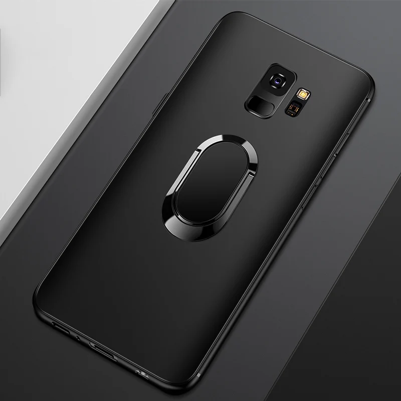 Матовый чехол для телефона с кольцевой пряжкой samsung Galaxy C S Note 6 7 8 9 Edge Plus Pro защитный