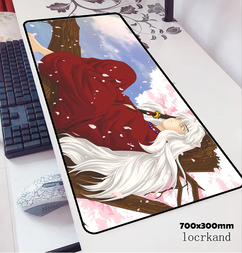 inuyasha mousepad 700x300x3mm big Computer mouse mat gamer gamepad pc Halloween gaming mousemat desk pad office padmouse | Компьютеры и