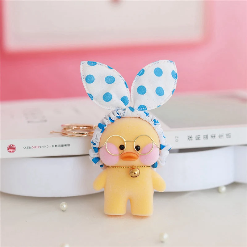 6 1 шт. 8 см Lalafanfan милый брелок игрушка Kawaii кафе мини желтая утка фигурка брелок сумки украшения игрушки для детей - Цвет: 6