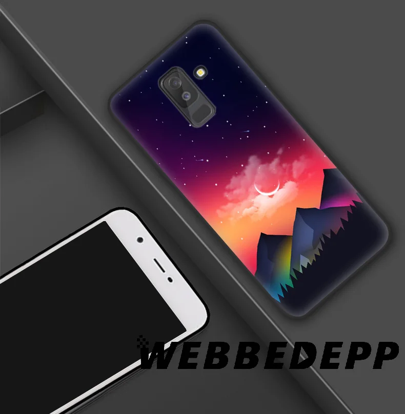 WEBBEDEPP Moon Swing Черный Мягкий ТПУ силиконовый чехол для Samsung Galaxy S10 S10e S9 S8 Plus S7 S6 Edge &amp J6