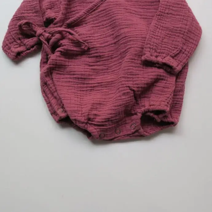 2018 осенняя одежда для малышей мальчиков и девочек Комбинезон Лен Детские