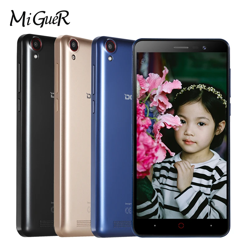 Doogee X100 Mobile Phone MTK6580 Quad Core Android 8.1 1GB RAM 8GB ROM 3G WCDMA 5.0MP Dual SIM Smartphone 4000mAh GPS 5.0inch | Мобильные