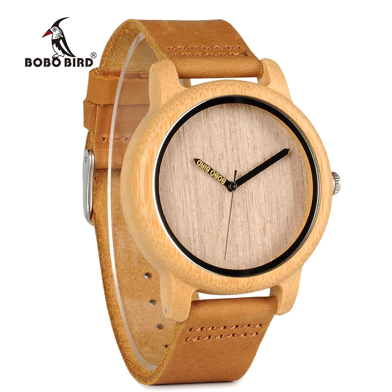 Модные Дизайнерские мужские часы BOBO BIRD из бамбука наручные с ремешком