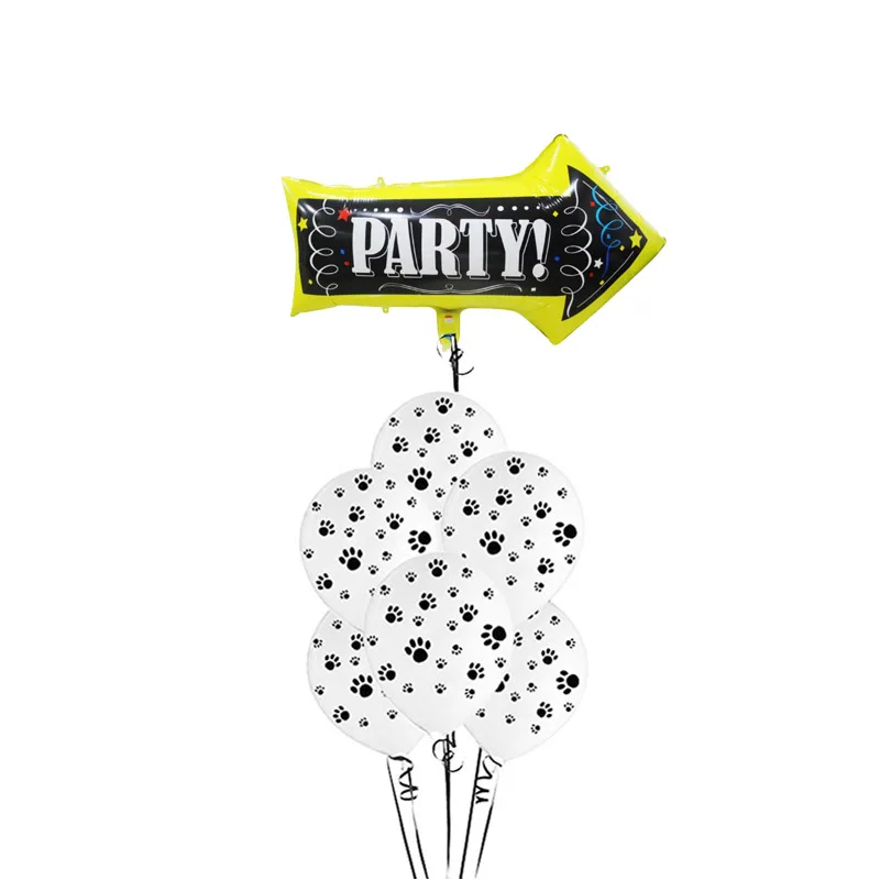 party 11 шт./лот 12 дюймов собачьи лапы вечерние шары латексные шары детский подарок на день рождения детский душ вечерние игрушки украшения globos - Цвет: party
