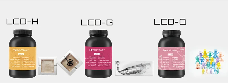 Sparkmaker УФ смолы 3d нити Lcd/sla 3d принтер печатные материалы медведь 320℃ супер твердая жидкость 500 г 405nm Uv Reisn 3d плесень