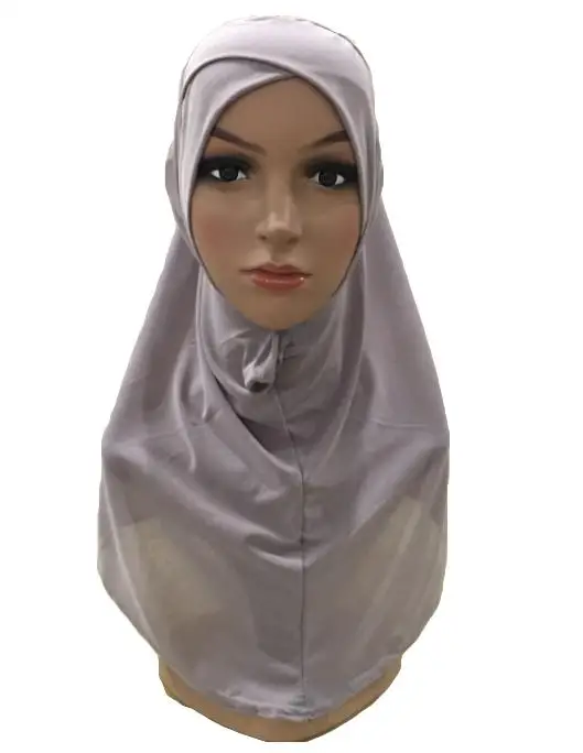 Женский мусульманский хиджаб 11 цветов цельный головной убор накидка платок шаль