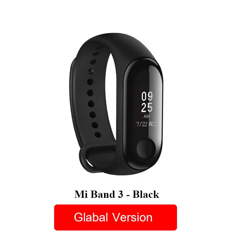 Black.Global XIAO MI Band 3 Смарт Wriste Mi Band 3 с Orang черный синий пульсометр водонепроницаемый Сенсорный Экран фитнес-трекер Браслет - Цвет: Black.Global