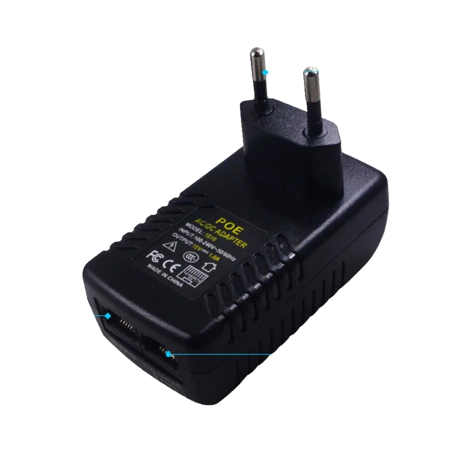 2 шт. адаптер постоянного тока 15 в 1 А настенный POE инжектор Ethernet блок питания для IP