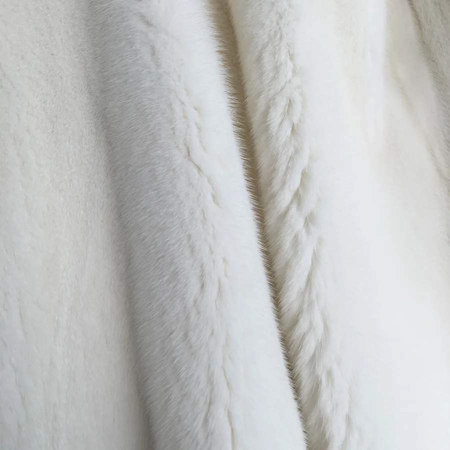 2022 Women Winter Faux Fur Coats Vintage Artificial White Faux Fox Fur Coat Femme Jackets with Hood Loose Size XXL Women's Tops