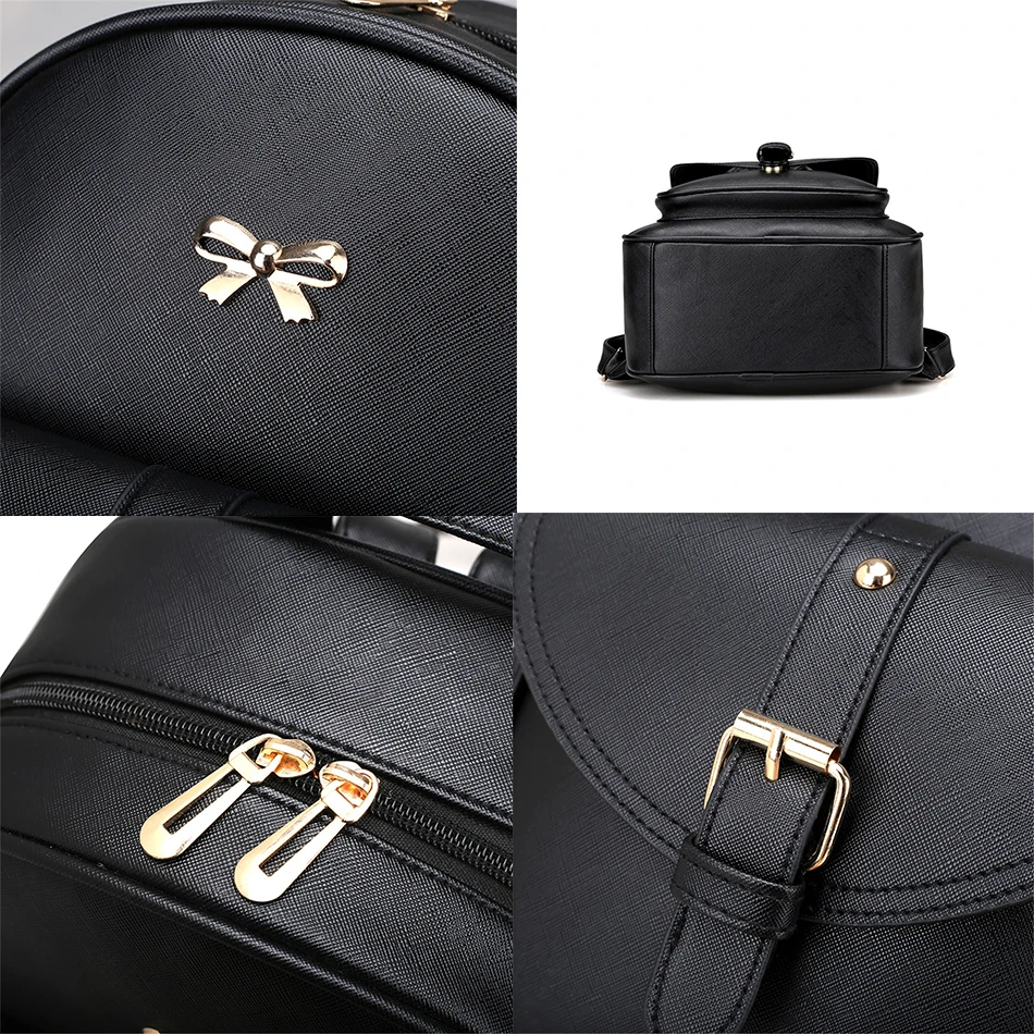 Рюкзак с бантом женская сумка на плечо модные 4 комплекта серые рюкзаки для