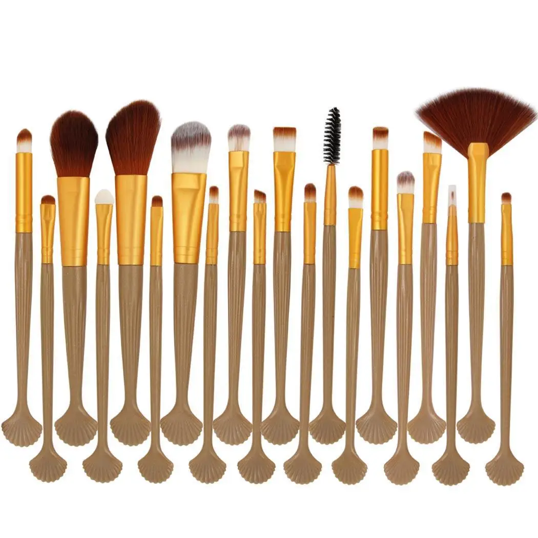 20pcs As Shell Correctors Eyeshadow Face Foundation Brushes Makeup Home Salon Tools etc Set Travel Brush 20PCS Lips Picture |
