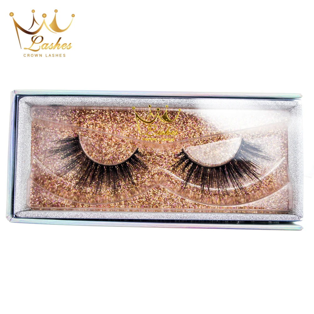 Накладные ресницы Crown Lashes 3d из искусственной норки Индивидуальные с