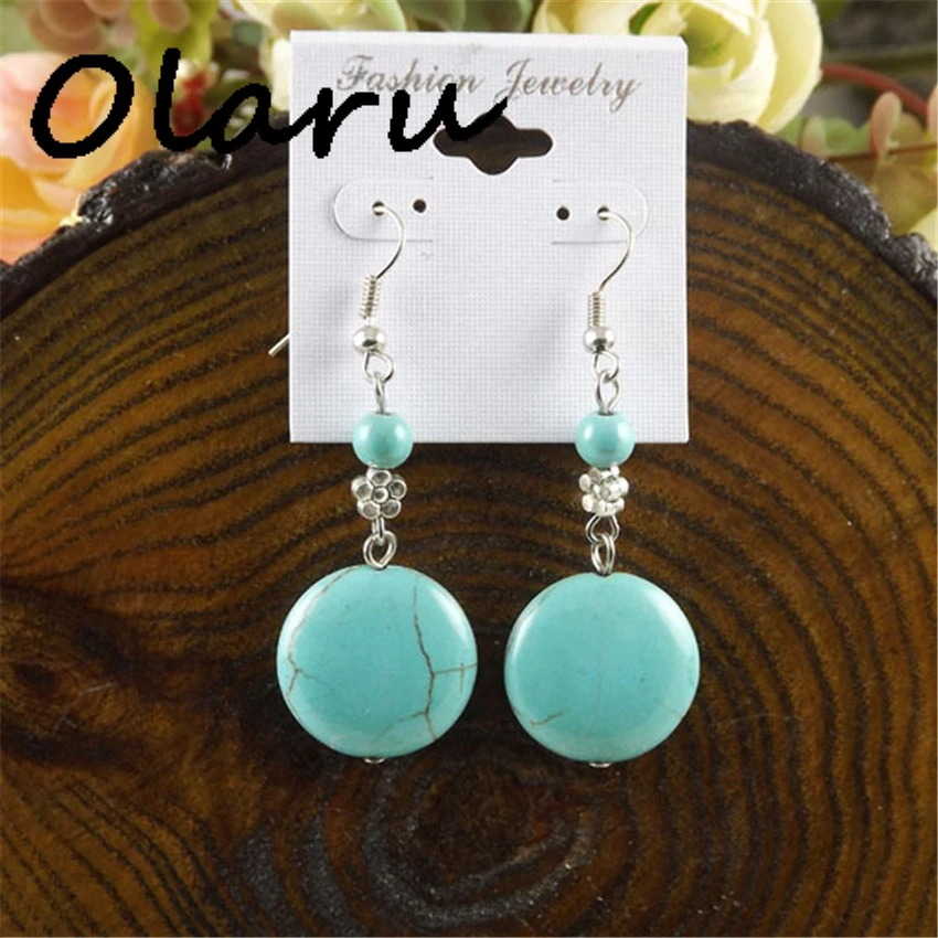 Украшения olaru винтажные 2017 новые круглые серьги гвоздики с камнями и цветком для